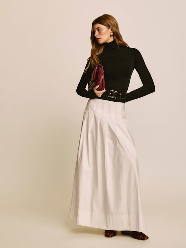 Zinnia Low Waist Skirt - White
